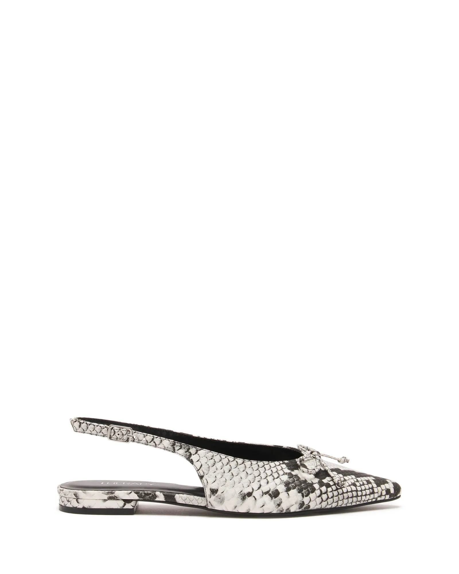 Lavin Slingback Ballet Flat Black/White Snake