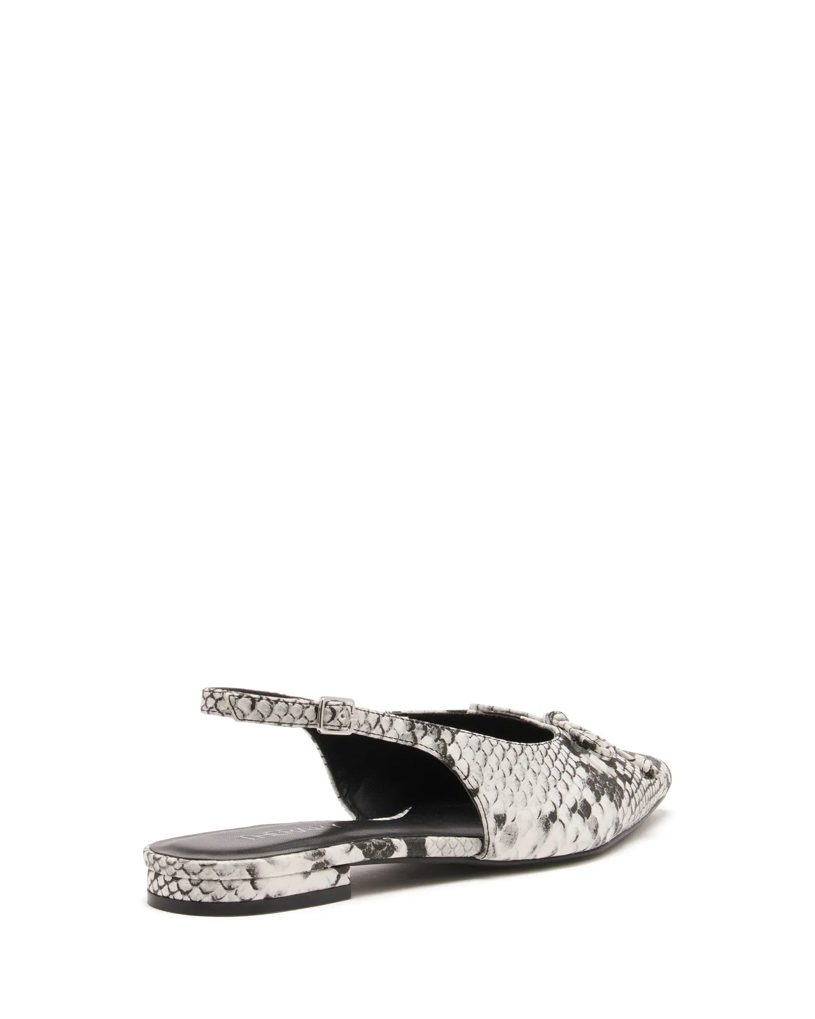 Lavin Slingback Ballet Flat Black/White Snake