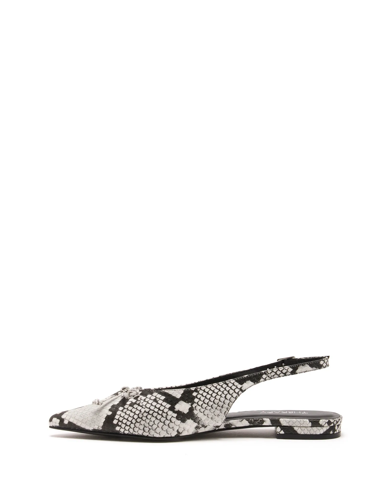 Lavin Slingback Ballet Flat Black/White Snake