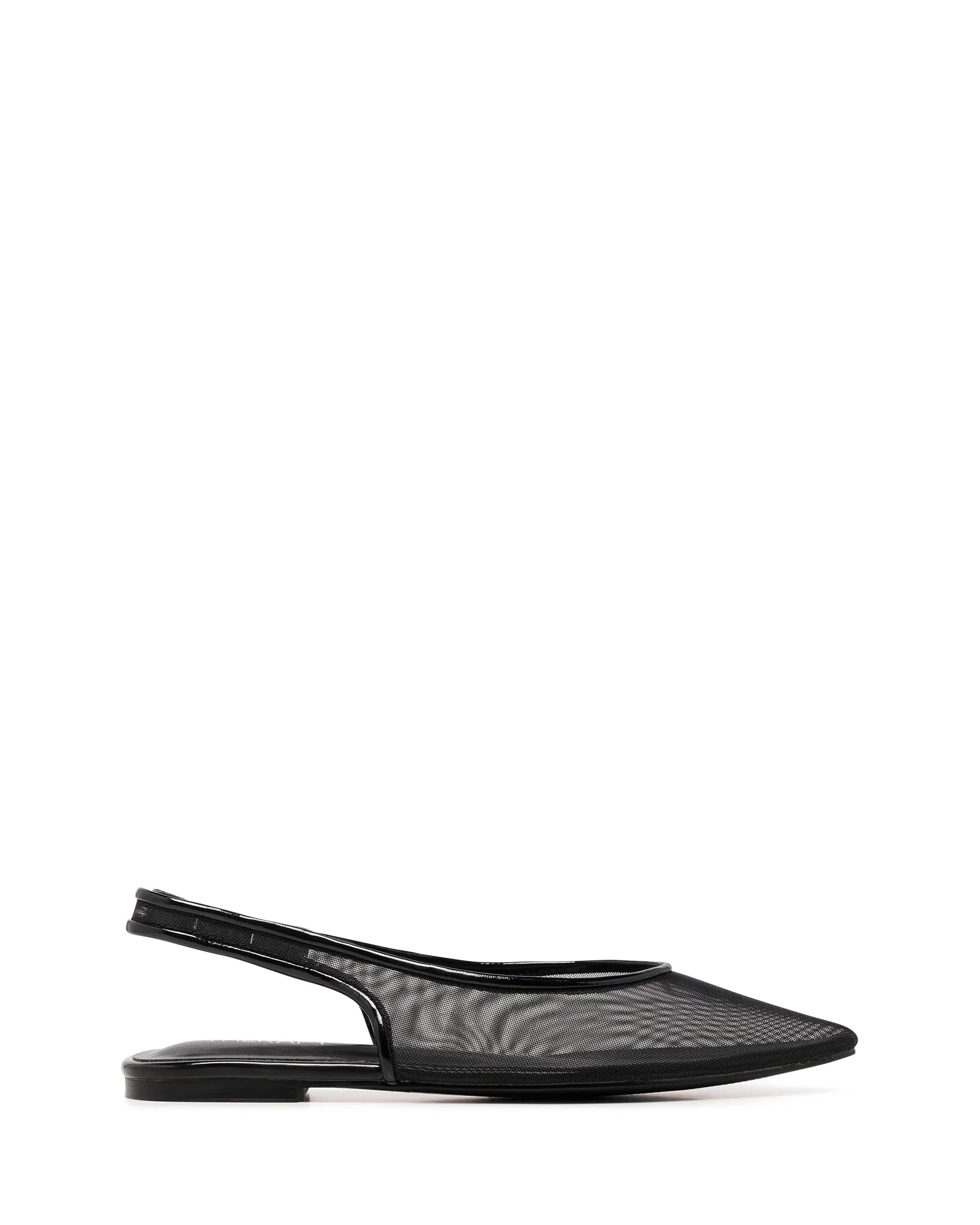 Lazer Slingback Ballet Flat Black Patent