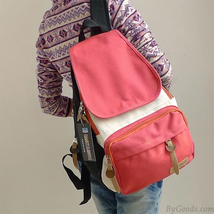 Leisure Canvas Backpacks in Vibrant Colors