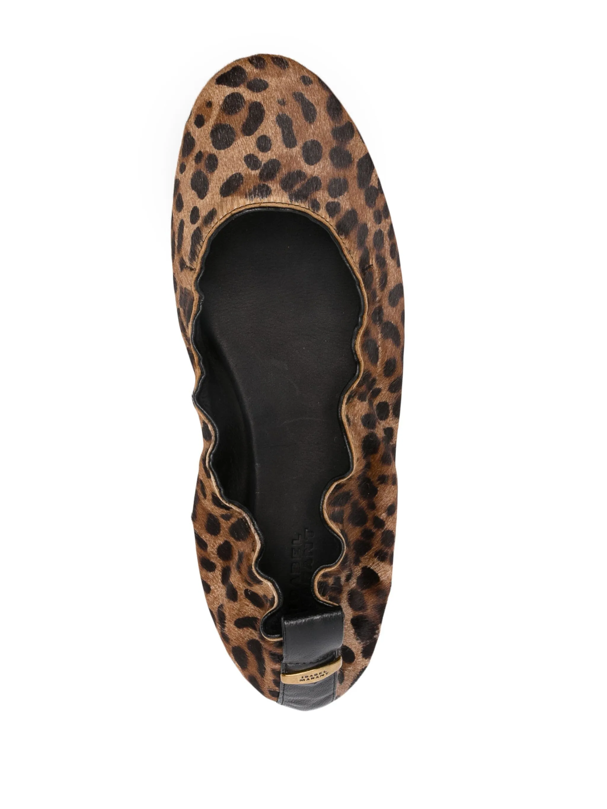 leopard-print ballerina shoes