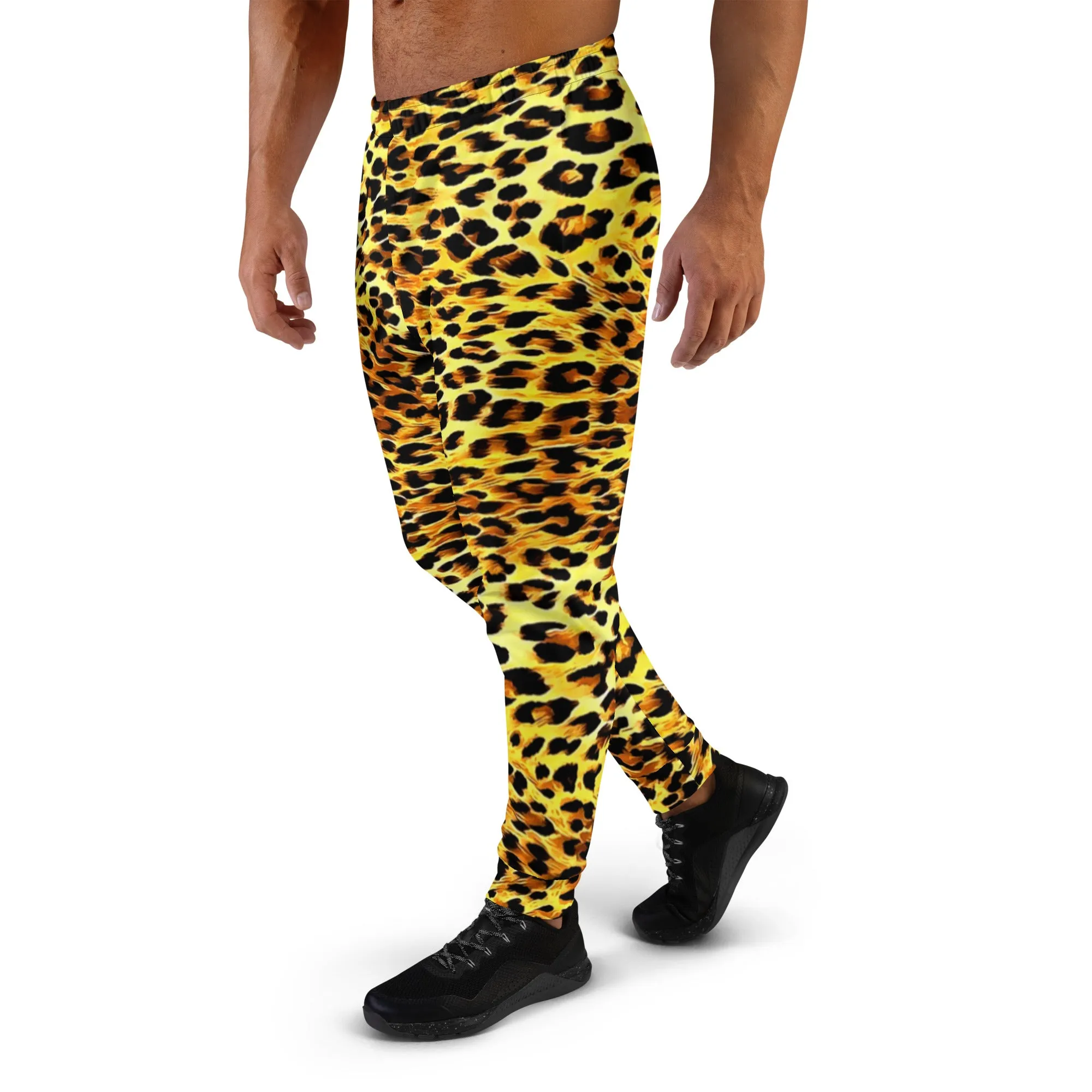 Leopard Print Men's Slim Fit Joggers