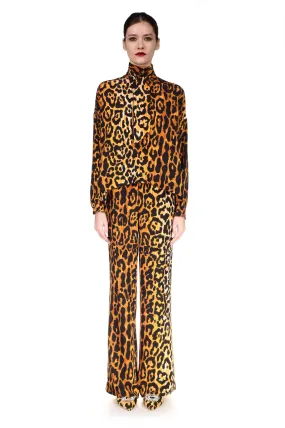 'Leopardo' Wide Leg Trousers