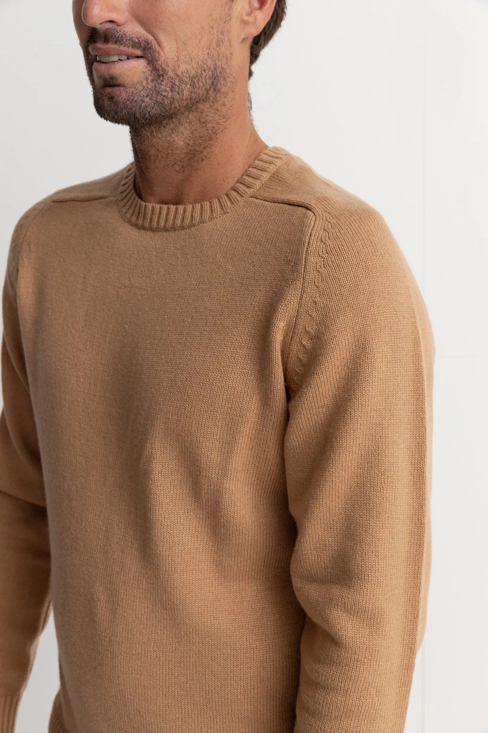 Liam Crew Knit Brown