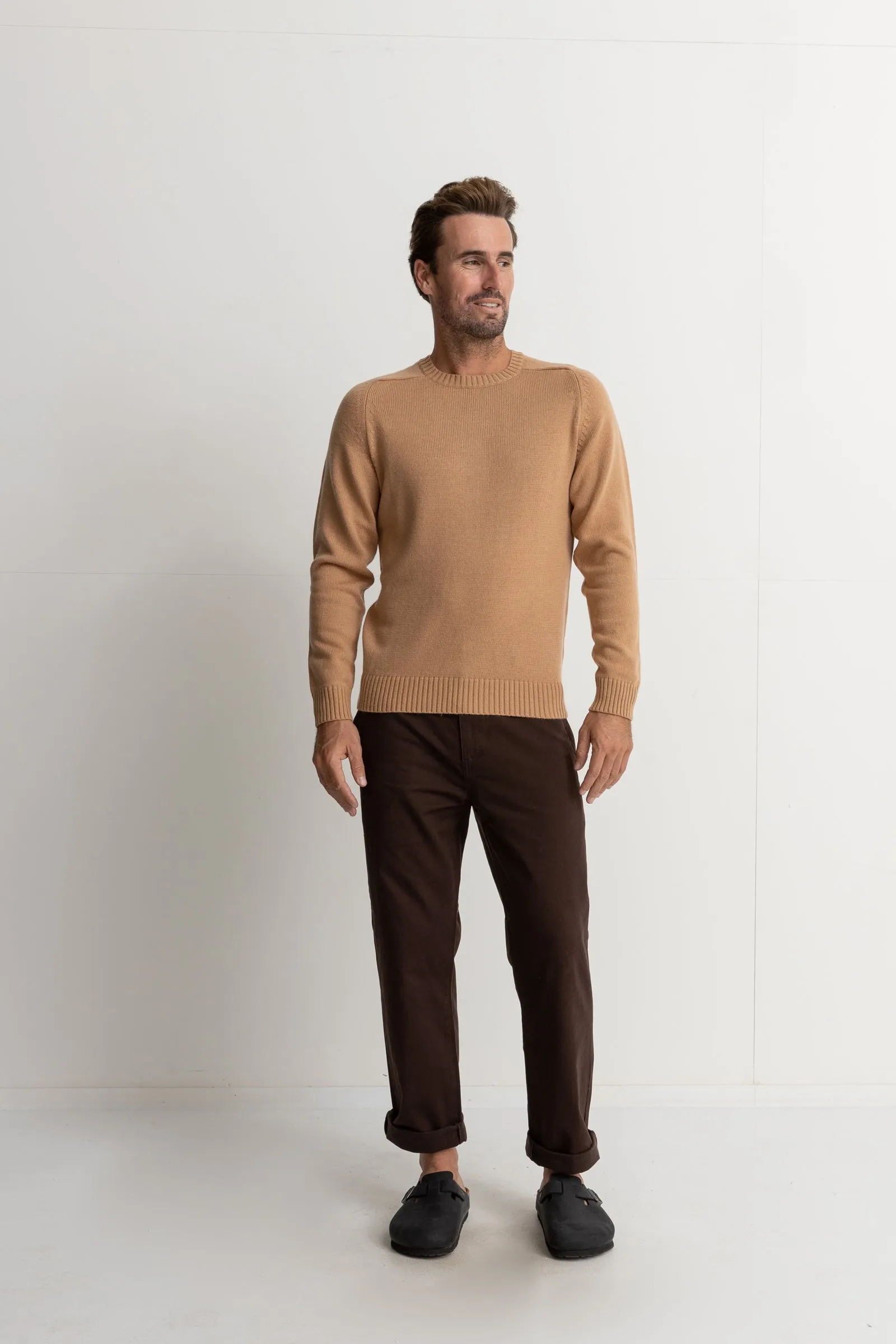 Liam Crew Knit Brown