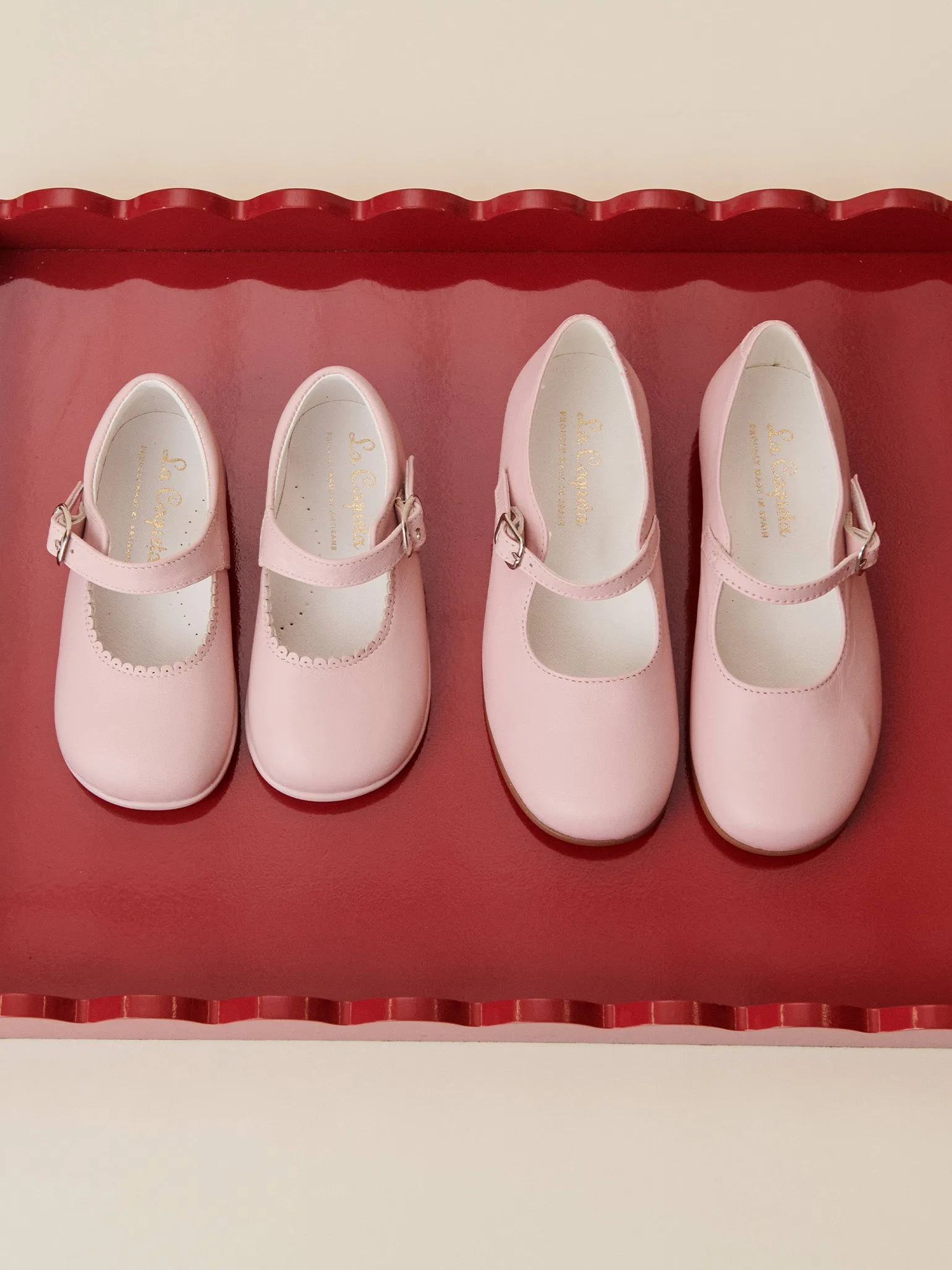 Light Pink Leather Toddler Mary Jane Shoes