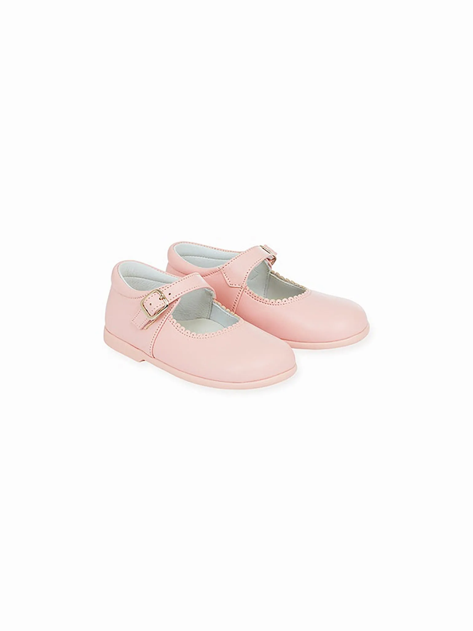 Light Pink Leather Toddler Mary Jane Shoes