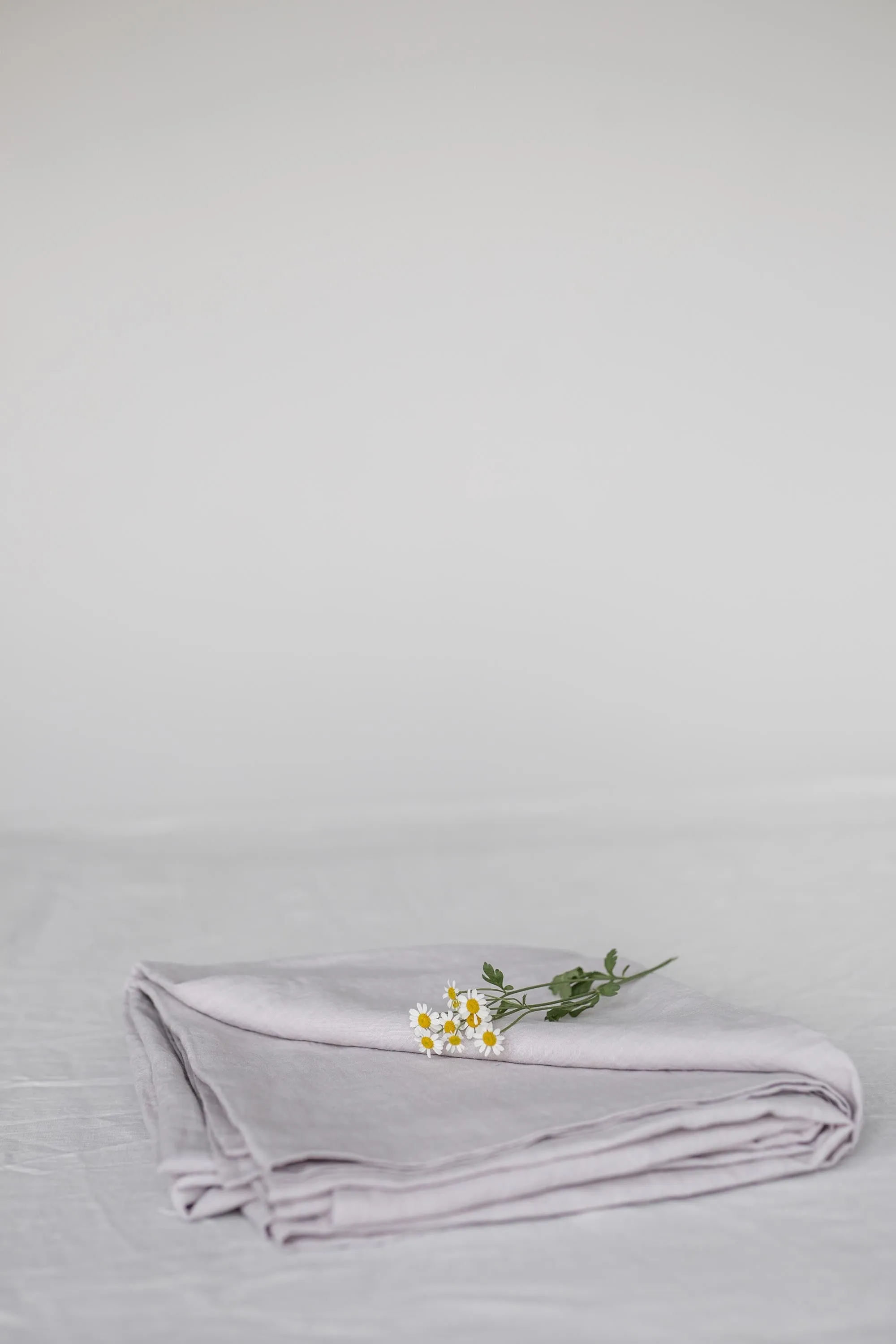 Linen flat sheet in Cream