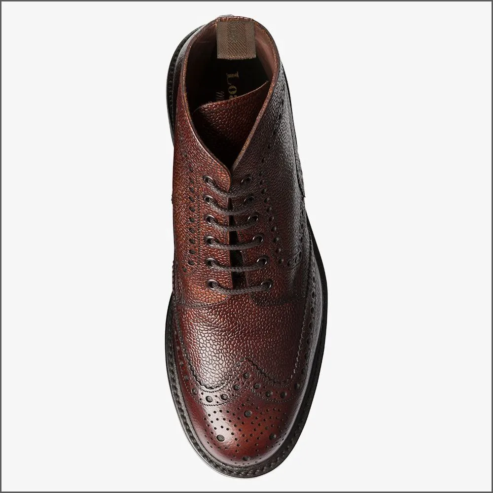 Loake Oxblood Brogue Boot - Bedale Collection