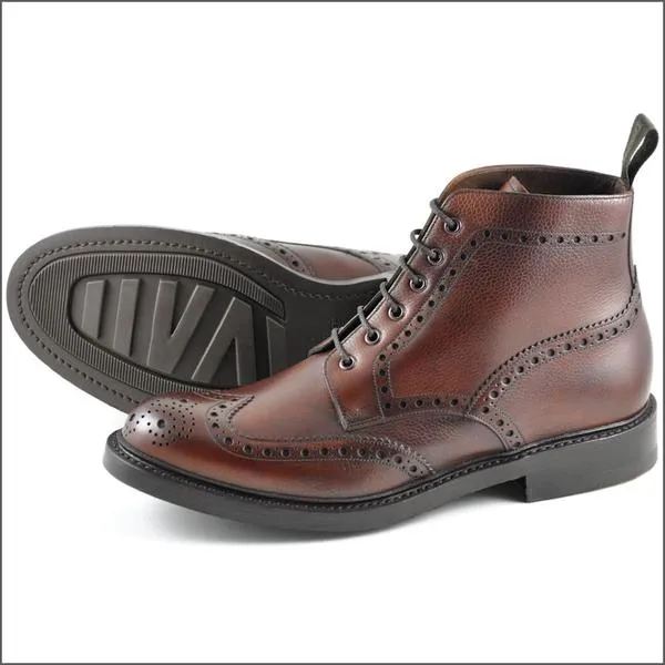 Loake Oxblood Brogue Boot - Bedale Collection