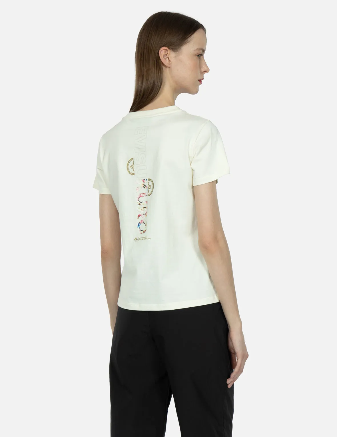 Logo and Kamon Print T-shirt With Detachable Chain