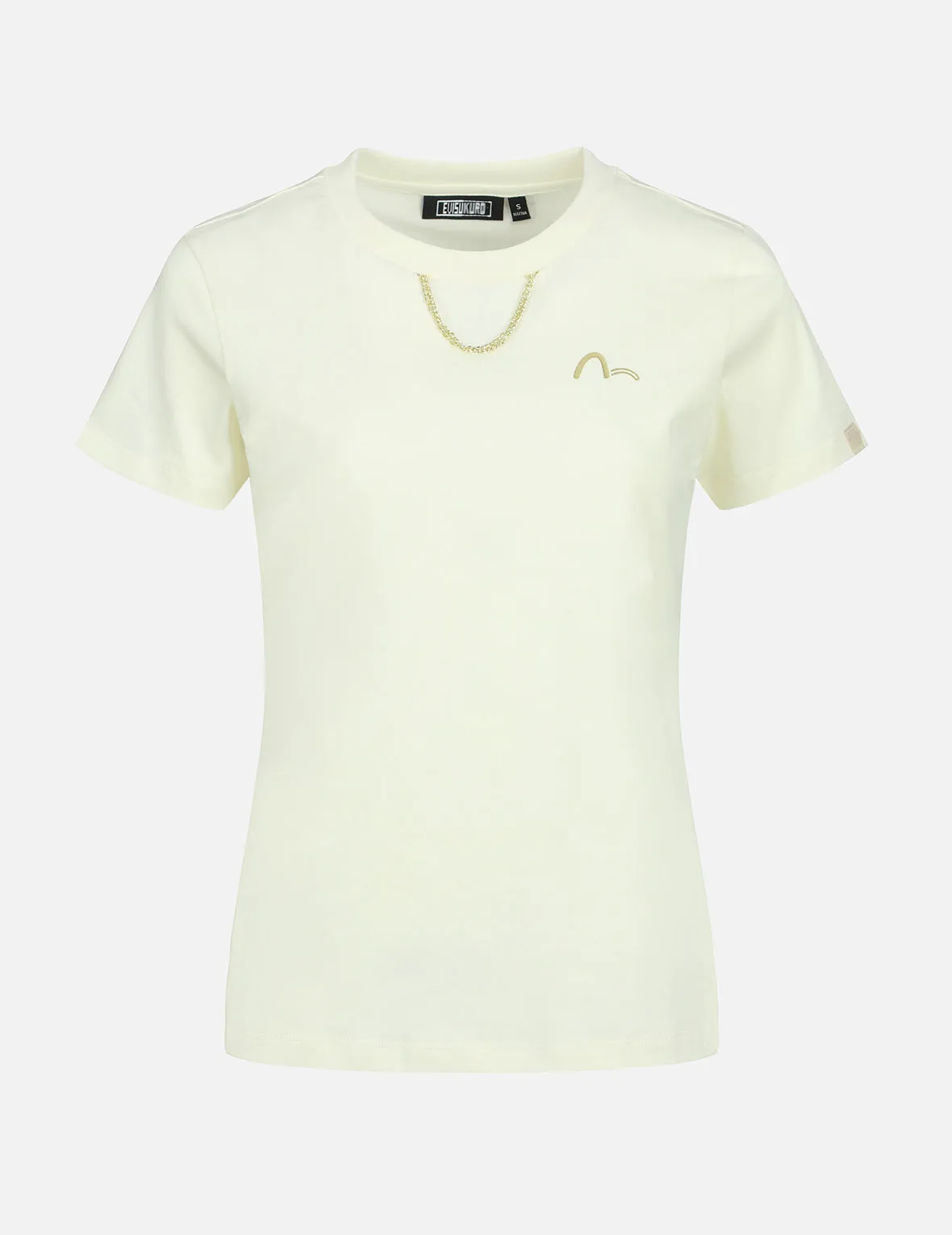 Logo and Kamon Print T-shirt With Detachable Chain