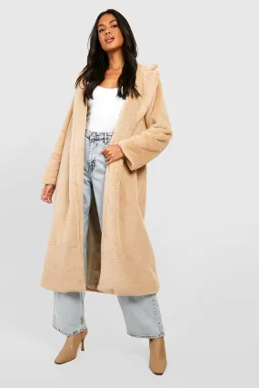 Longline Faux Fur Coat