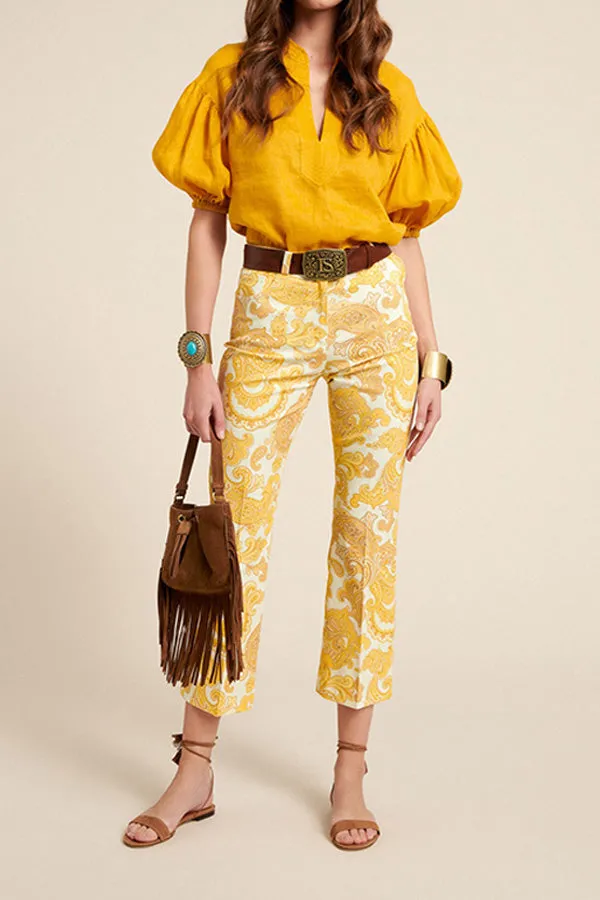 Luisa Spagnoli ALIN FLARED PRINTED TROUSERS