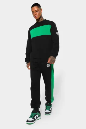 Man Colour Block Sweatshirt Tracksuit | boohooMAN UK