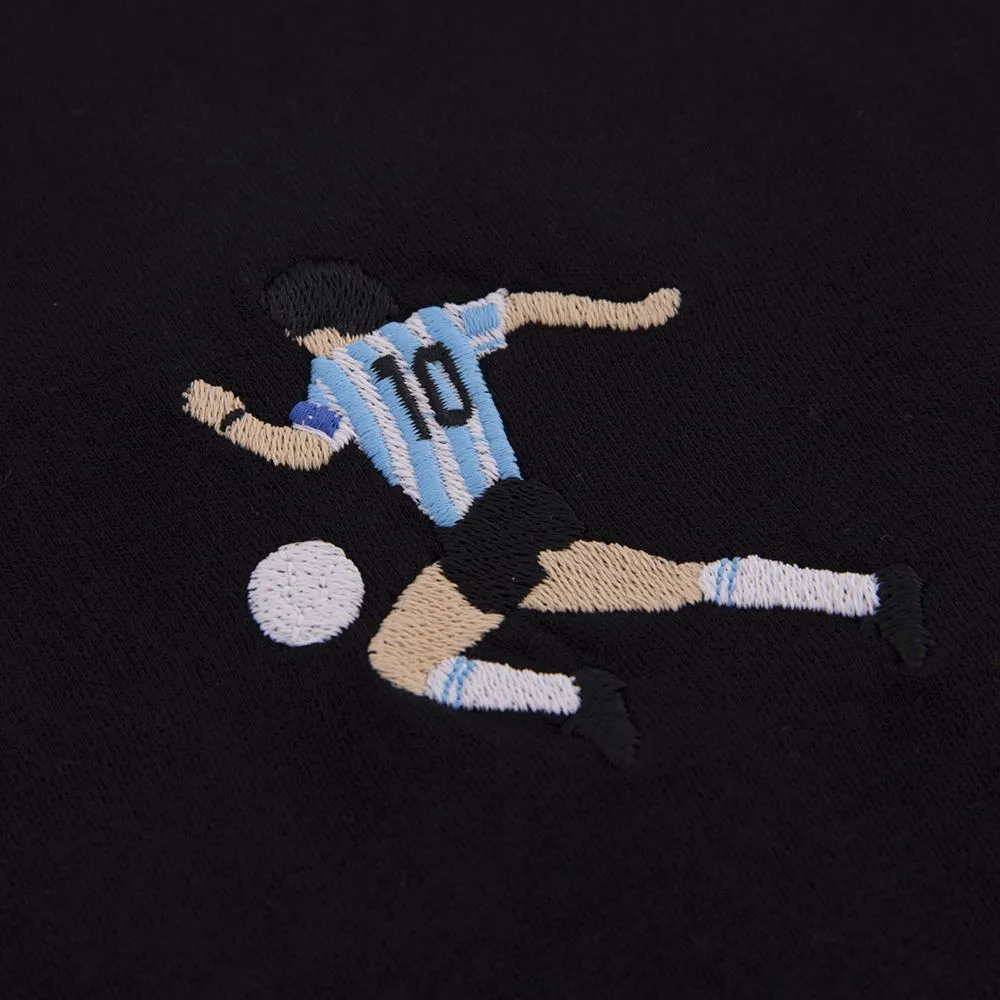 Maradona X COPA Argentina Embroidery T-Shirt - Black