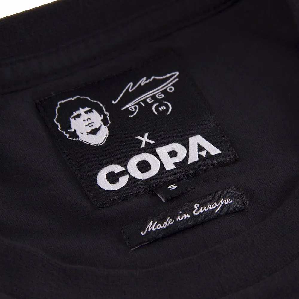 Maradona X COPA Argentina Embroidery T-Shirt - Black