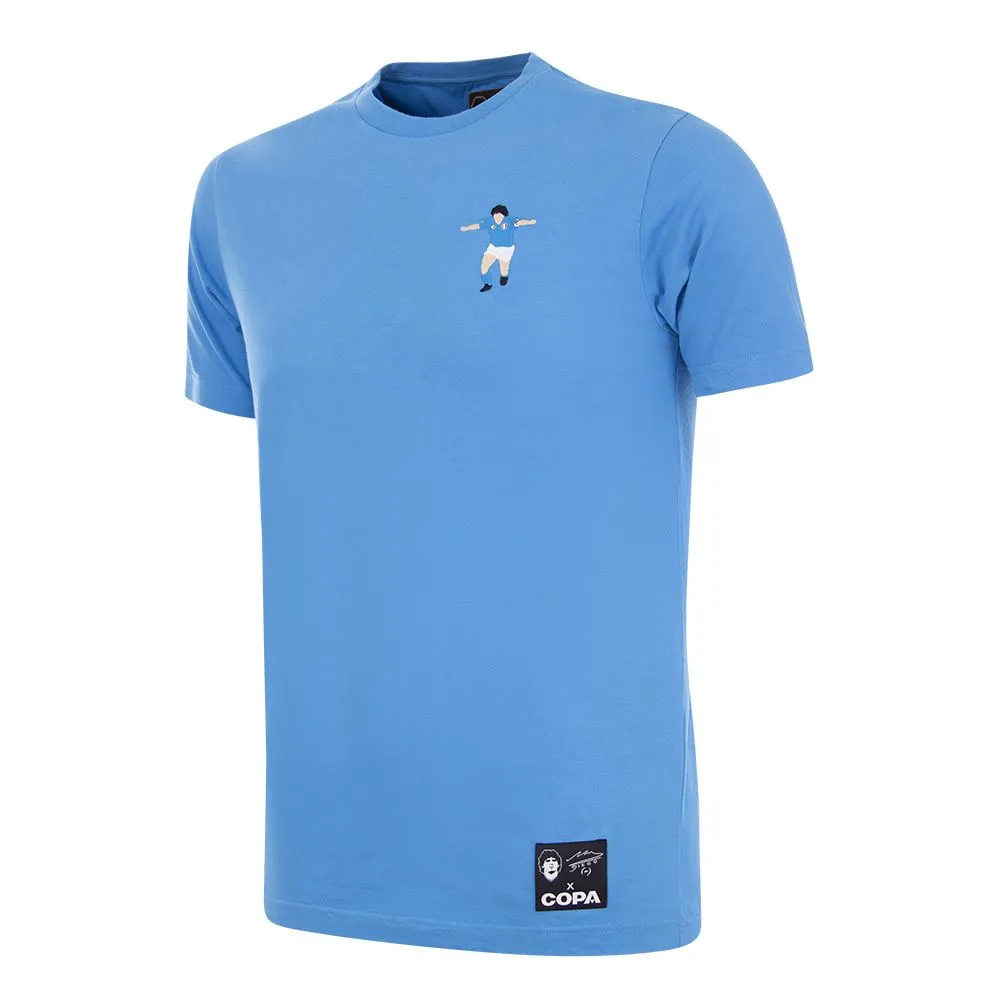 Maradona X COPA Napoli Embroidery T-Shirt - Blue