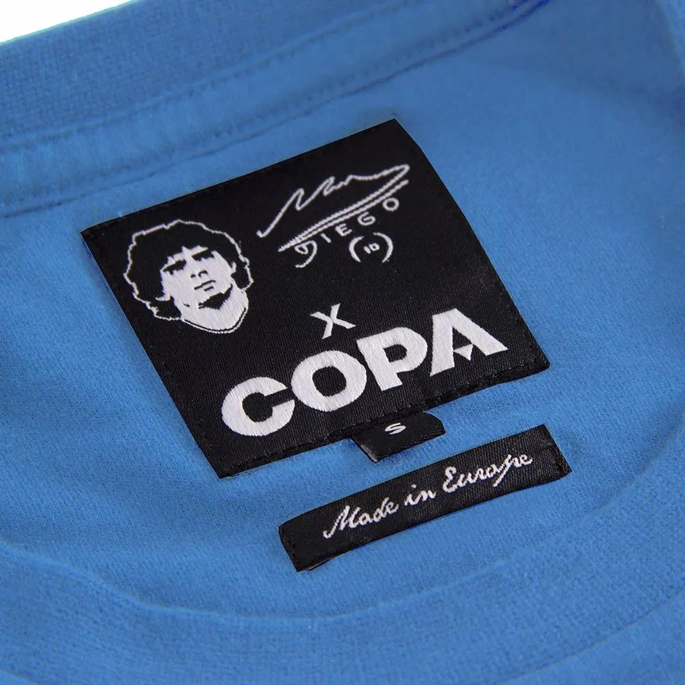 Maradona X COPA Napoli Embroidery T-Shirt - Blue