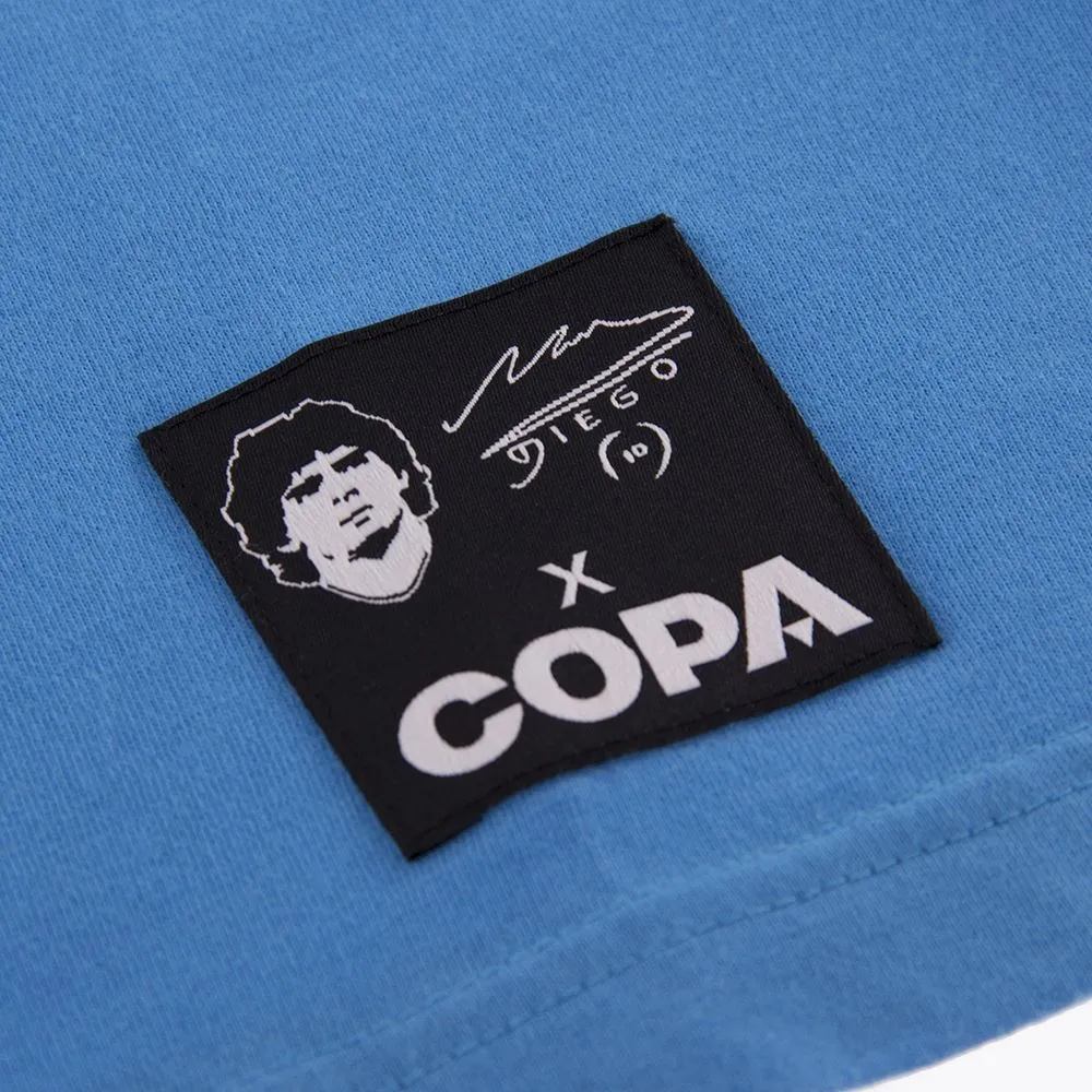 Maradona X COPA Napoli Embroidery T-Shirt - Blue