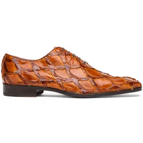 Cognac Pirarucu Dress Oxfords