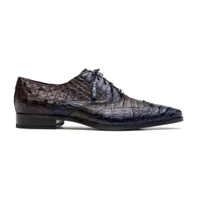 Marco Di Milano Luciano Men's Shoes Exotic Crocodile Classic Wingtip Dress Derby Oxfords (MDM1103)