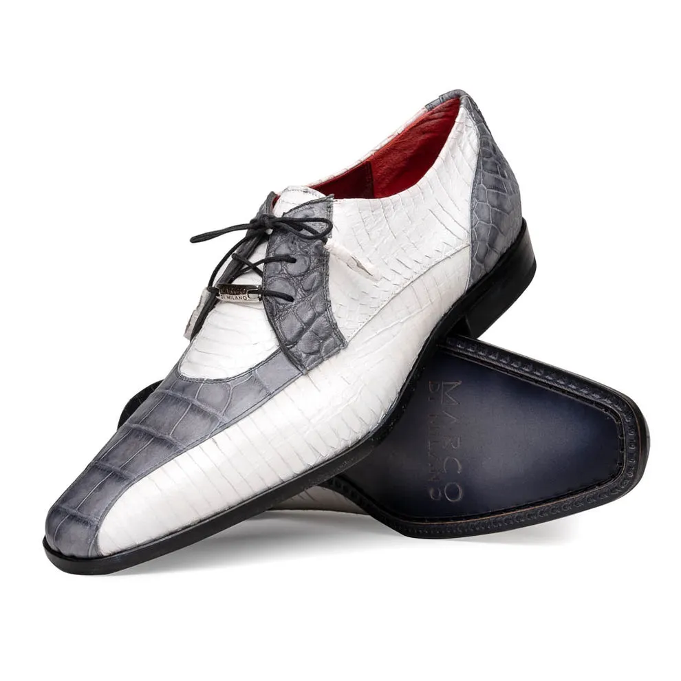 Marco Di Milano Moncalieri Men's Shoes Genuine Alligator / Cobra Dress Derby Oxfords (MDM1145)