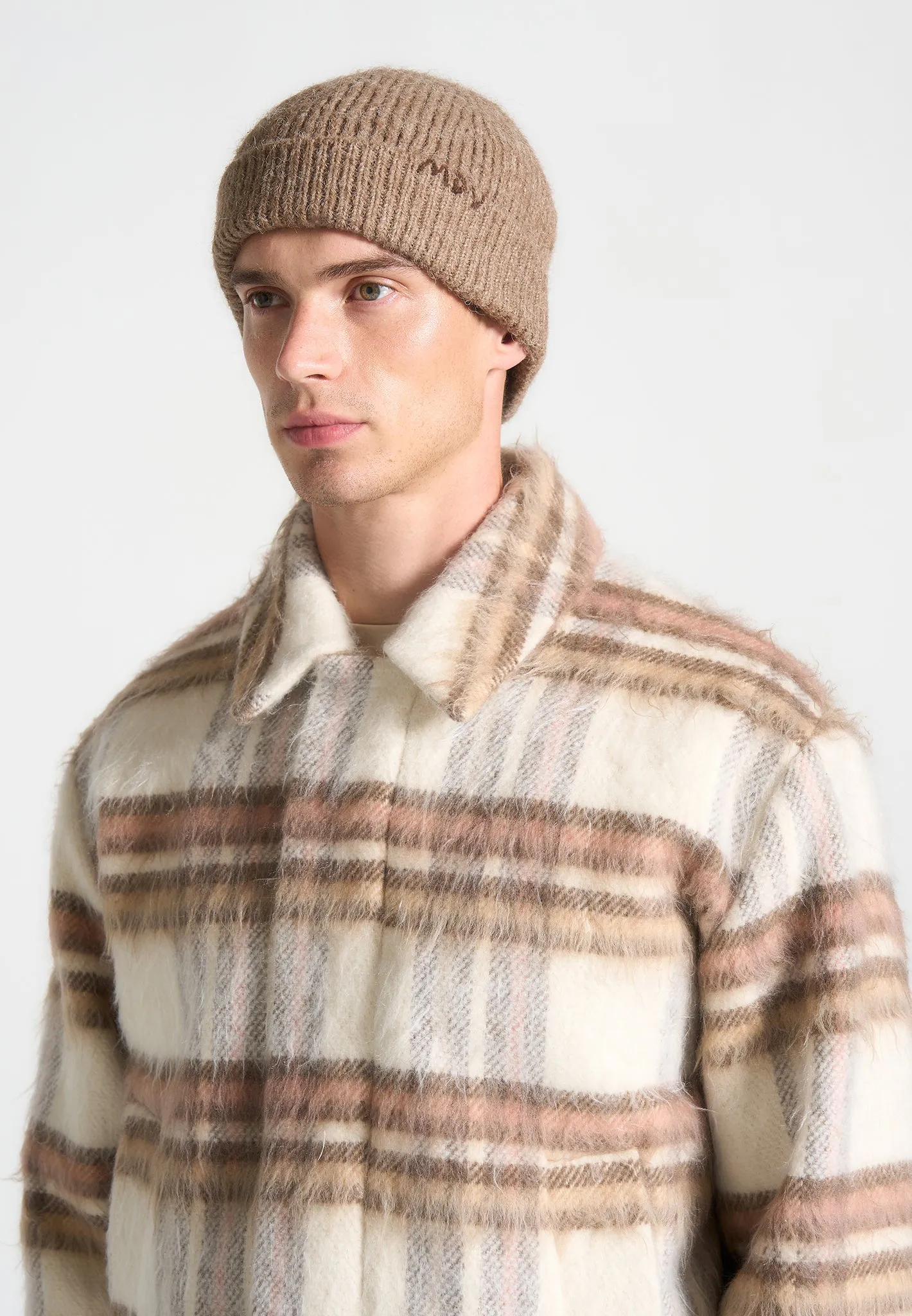 MDV Handstitched Wool Knit Beanie - Beige