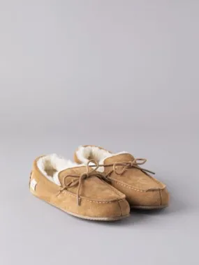 Comfortable Sheepskin Moccasins in Neutral Color