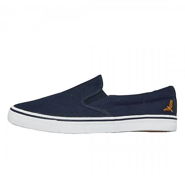 Men's Navy Canvas Plimsole Trainers - Brave Soul Skateagle