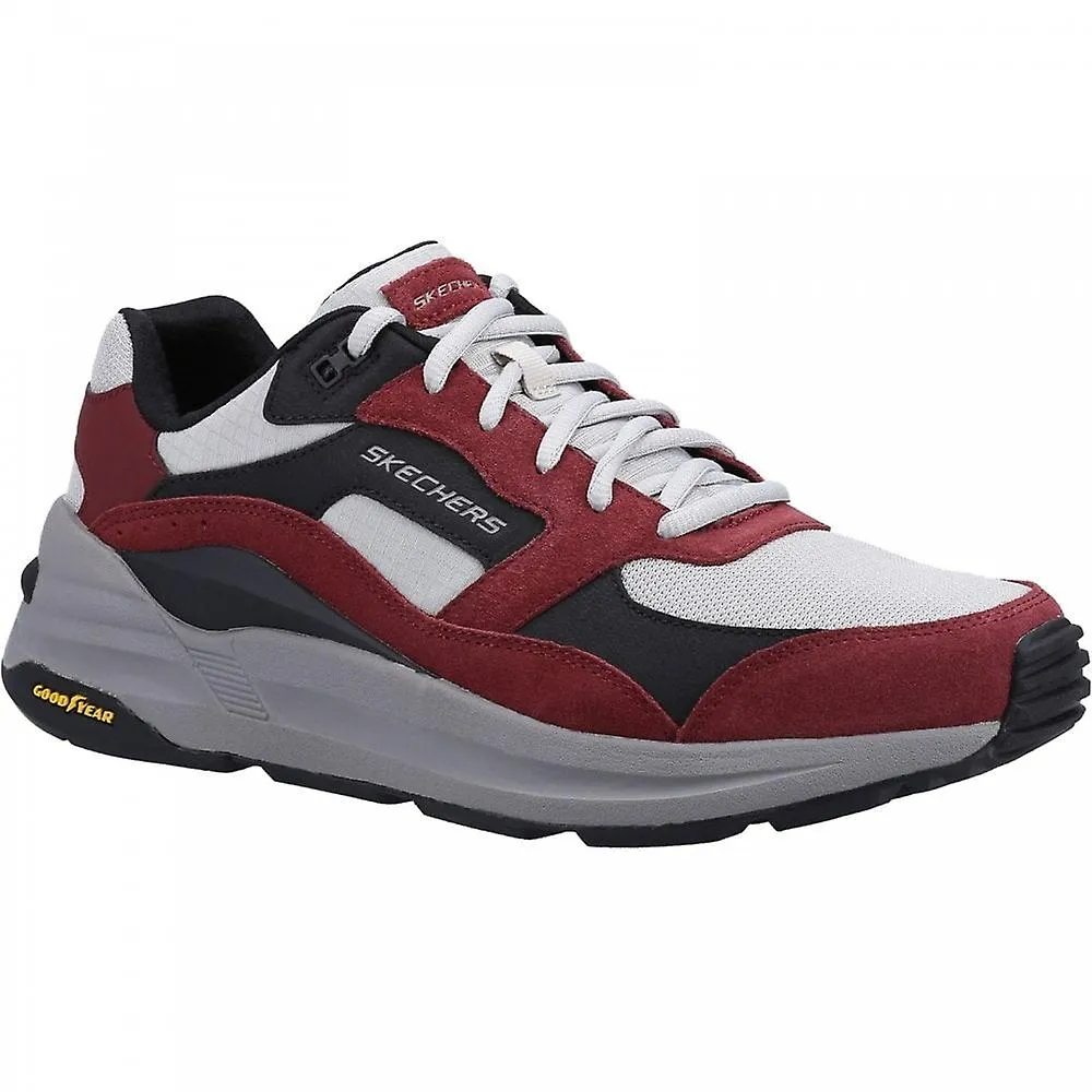 Men's Skechers Burgundy Global Jogger Running Trainers