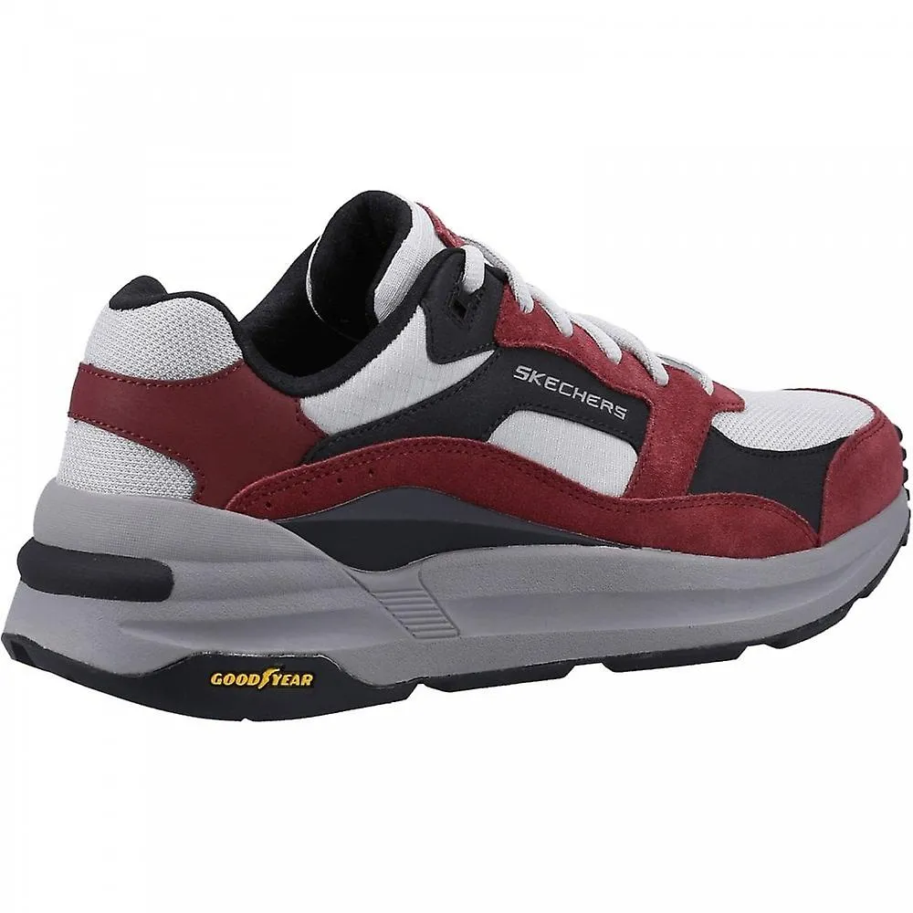 Men's Skechers Burgundy Global Jogger Running Trainers