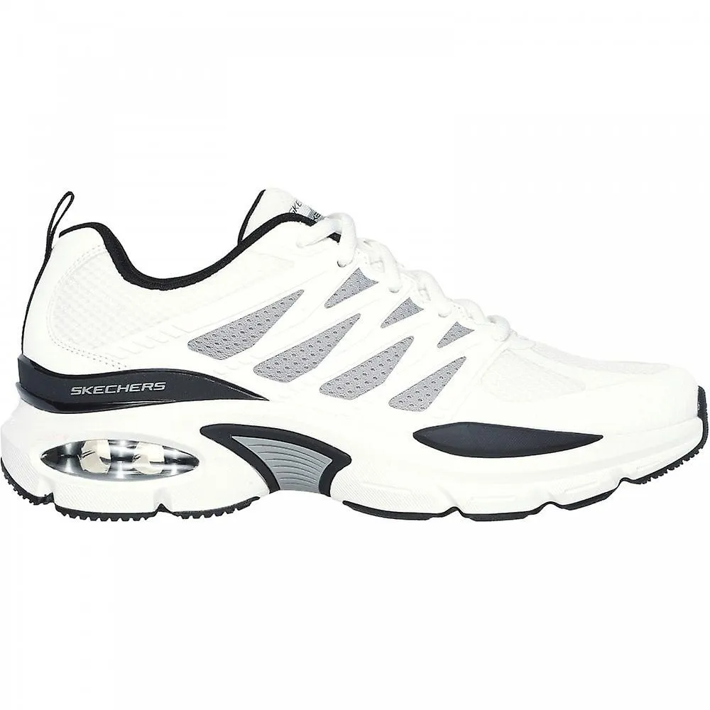 Skechers Skech-Air Ventura Revell White Black Lace Up Trainers - Men's