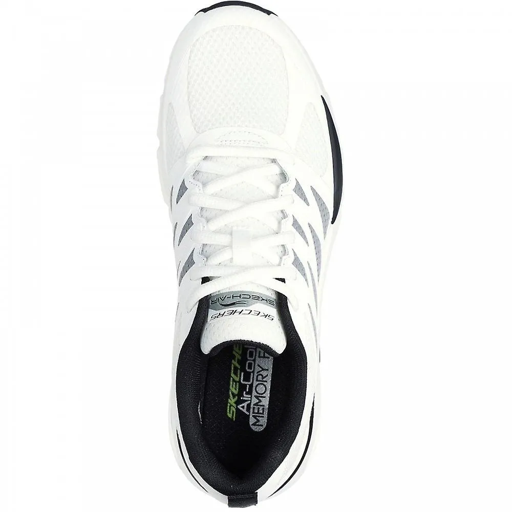 Skechers Skech-Air Ventura Revell White Black Lace Up Trainers - Men's