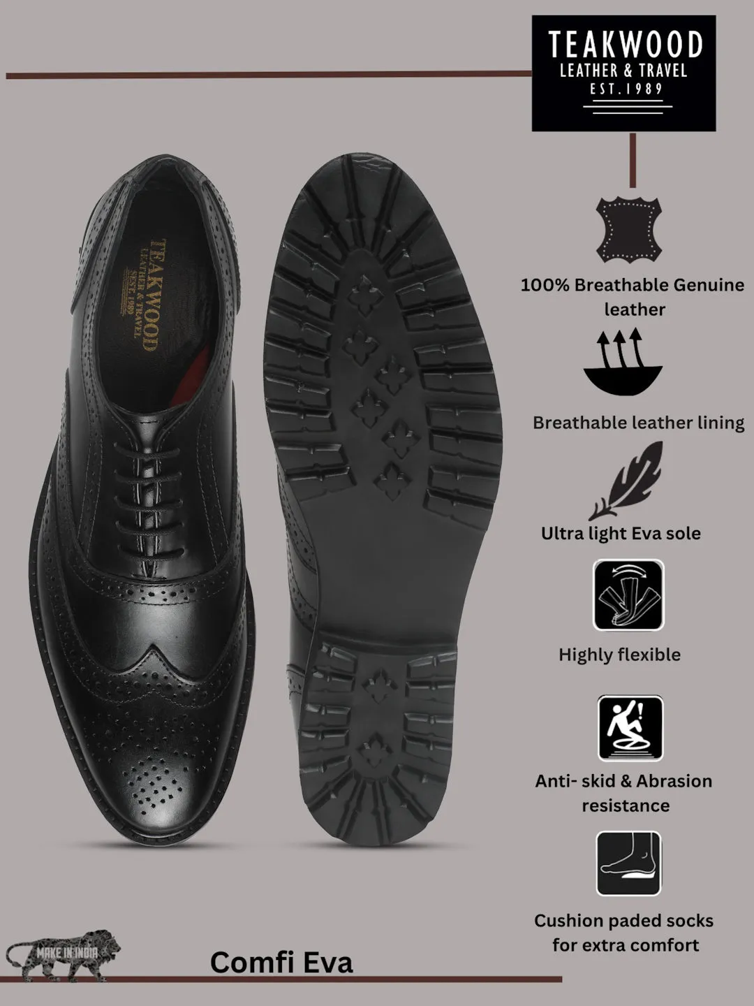 Men's Black Leather Formal shoes