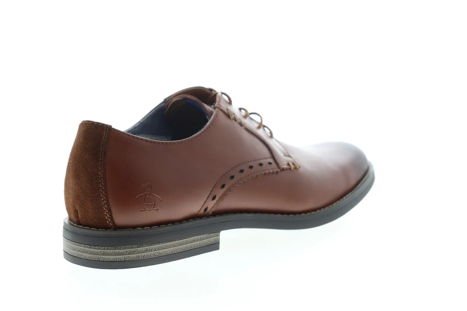 Men's Brown Leather Plain Toe Oxfords by Original Penguin Walter