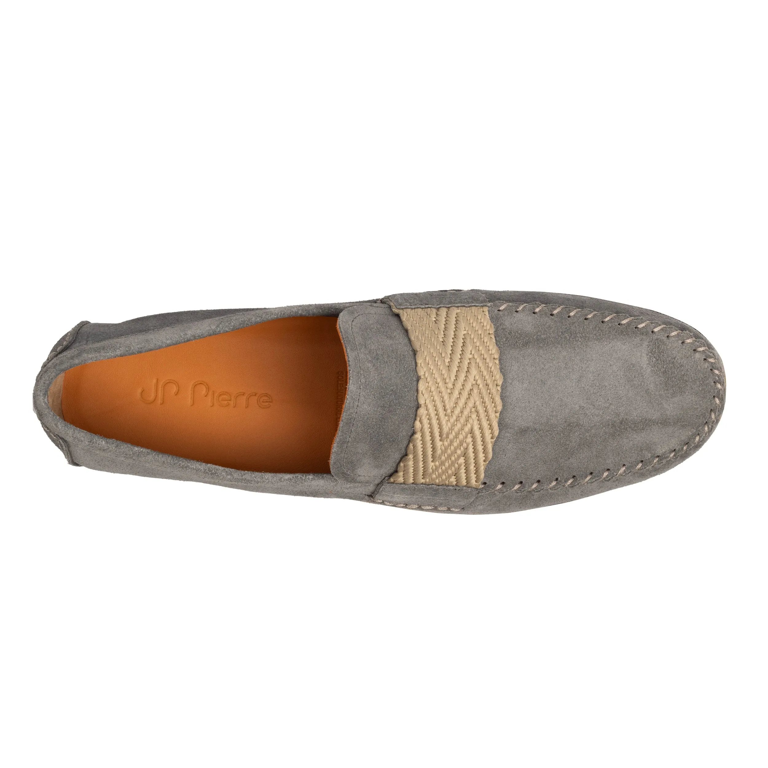 Men's Gray Suede Moccasins