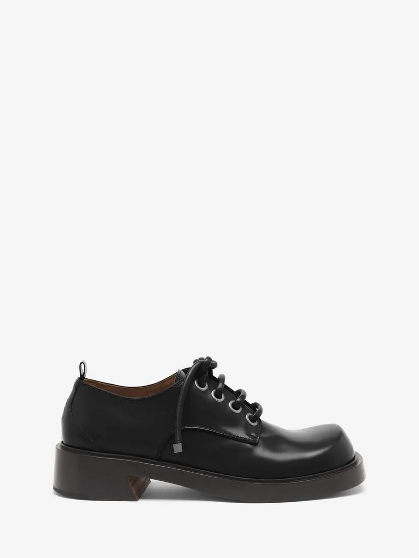 Men's Lace Up Derby Shoe in Black