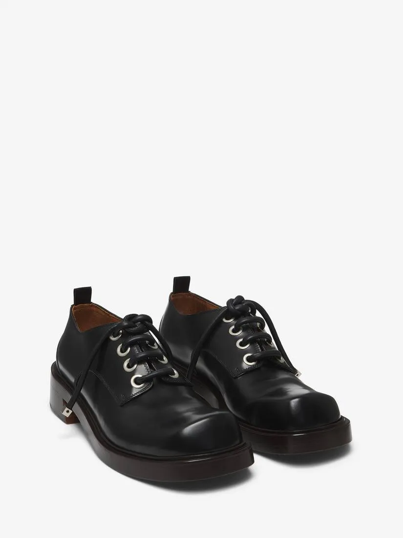 Men's Lace Up Derby Shoe in Black