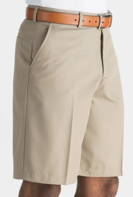 Men's Microfiber Flat Front Short - Tan