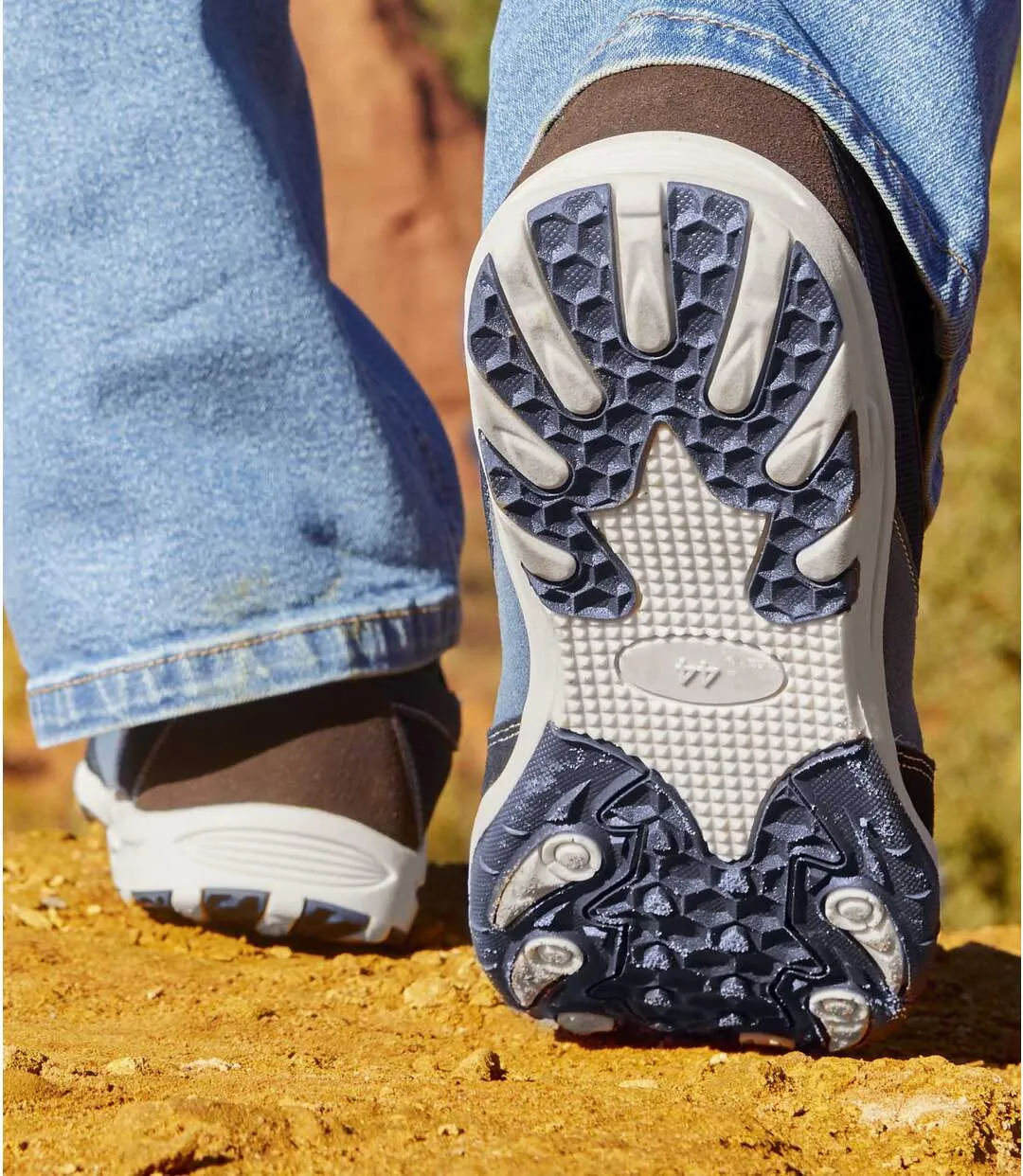 Men's Navy Elasticated Moccasins