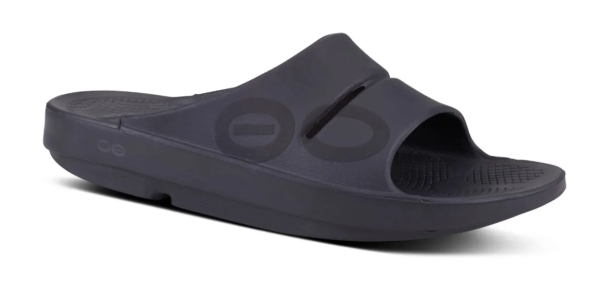 Black Matte Sport Slide Sandal for Men