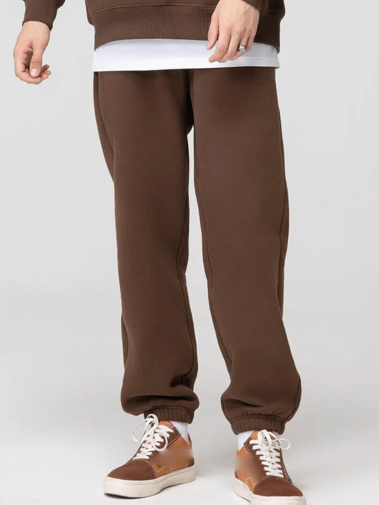   Men'S Padded Joggers In A Plain Color   