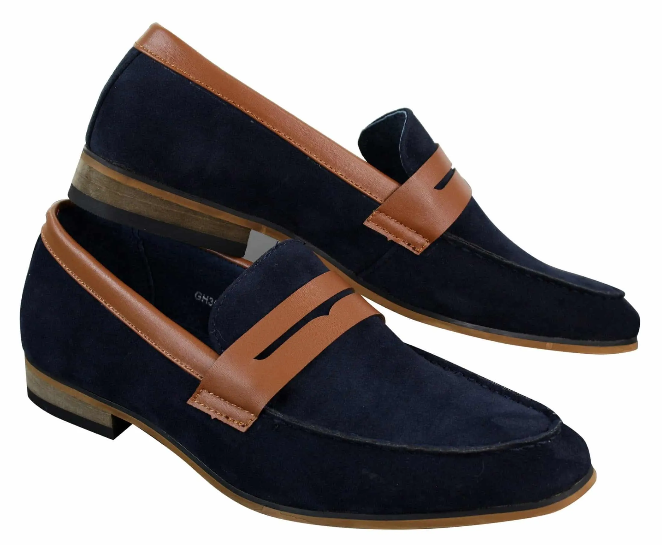 Mens Suede Slip On Loafers Moccasins Smart Casual Italian Designer Shoes