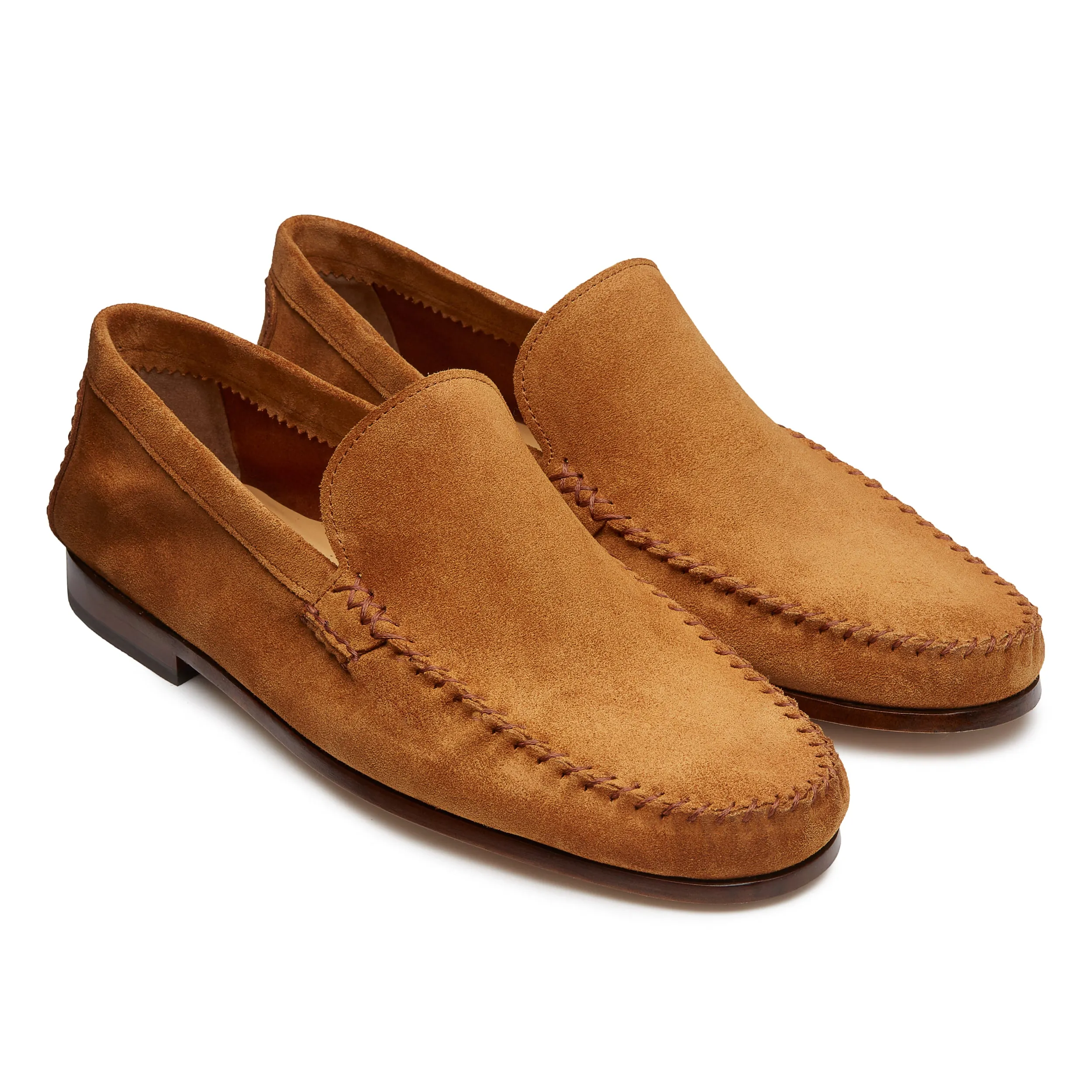 Men’s Tan Brandy Suede Slip-On Moccasins