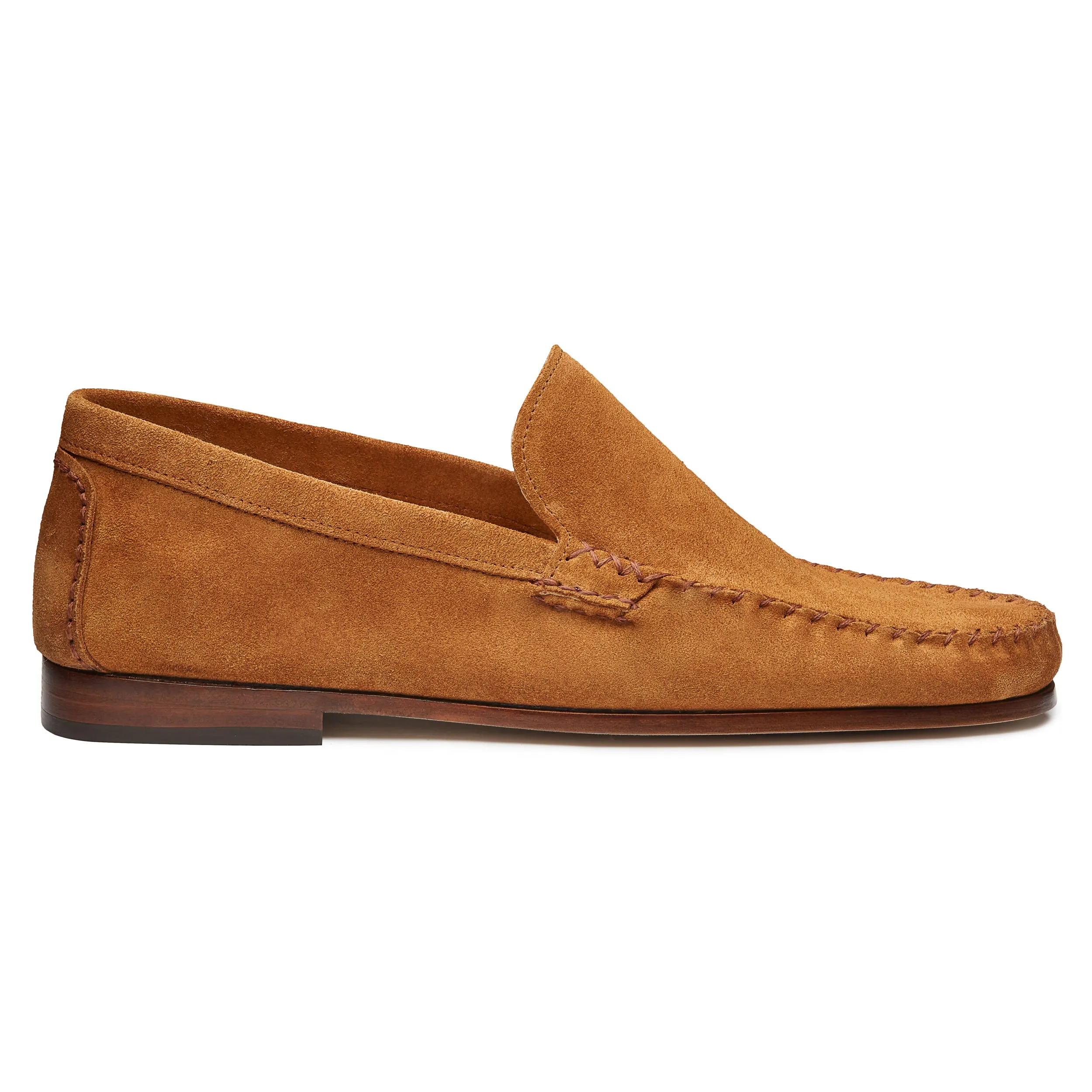 Men’s Tan Brandy Suede Slip-On Moccasins