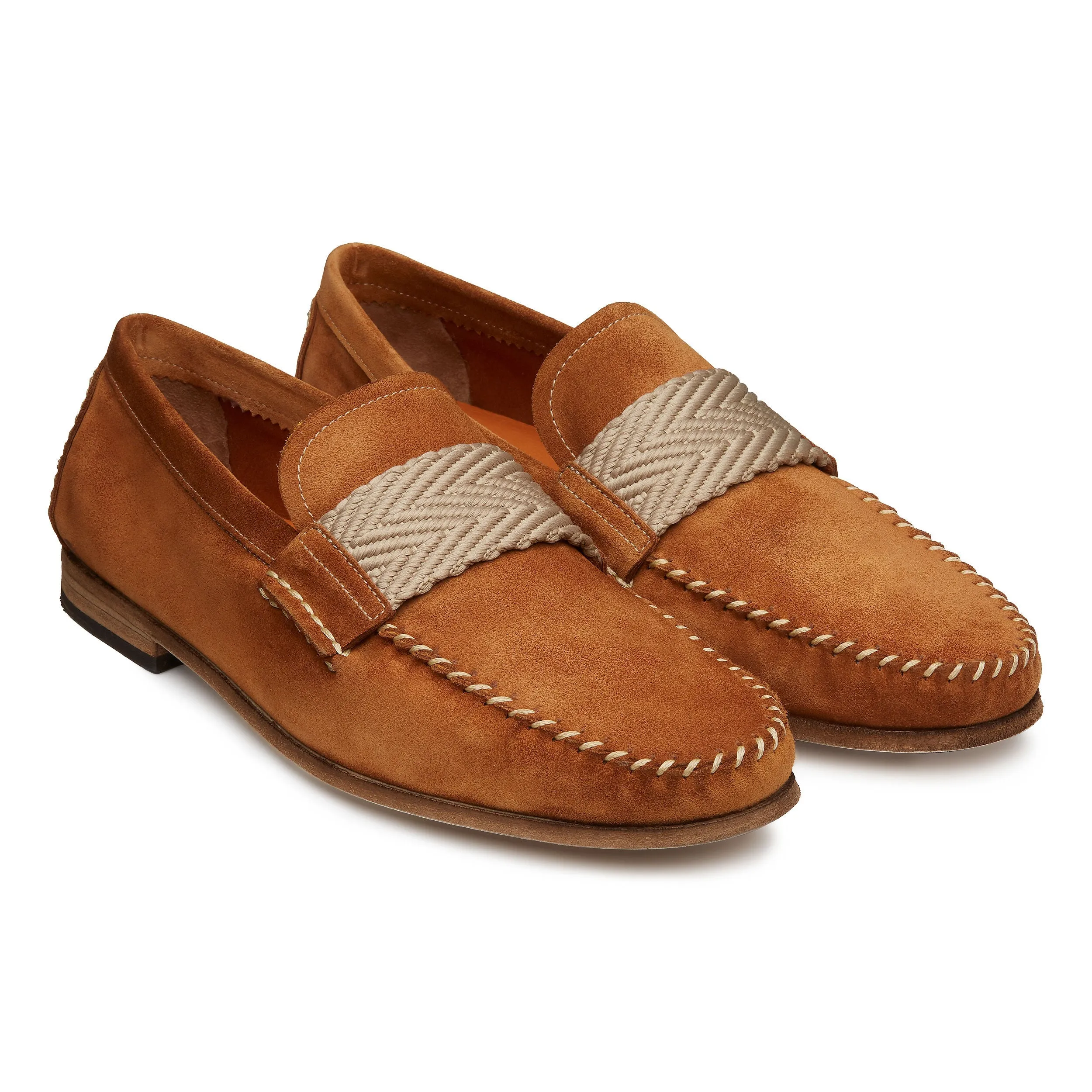 Men’s Tan Suede Moccasins Shoes