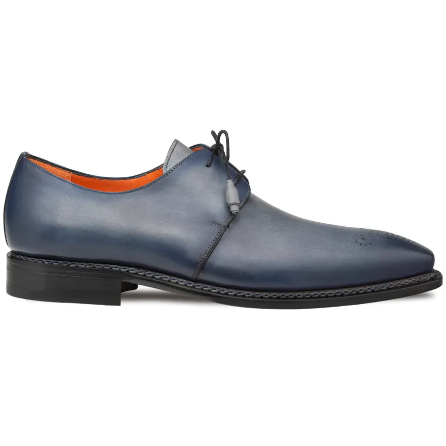 Mezlan Principe Patina Leather Derby Grey / Rust