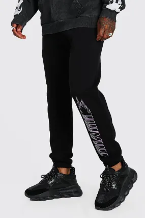 Miami Flames Print Joggers | boohooMAN UK